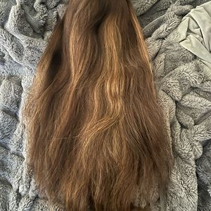 Noelle 22” Hairvivi wig real human hair red/brown